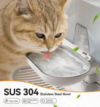 Wireless Cat Water Fountain No Filters, Wastewater Separation, FEELNEEDY - Image 4