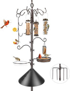Bird Feeding Station Kit with Squirrel Baffle Bird Feeder Pole with Suet Cage by ERYTLLY