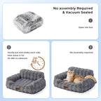 Dog Couch Bed - Fluffy Dog Sofa, Large Orthopedic Pet Sofa Bed - Image 6