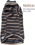 Vintage Stripes Sphynx Hairless Cats Shirt Cotton Cat Turtleneck Pet Clothes - Image 2