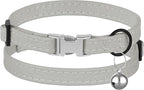 Leather Cat Collar with Buckle and Removable Bell - Image 2