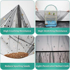 Bird Cage Seed Catcher, Seed Catcher Guard Net Cover, Parrot Nylon Mesh Net - Image 2