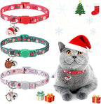3 Pack Christmas Cat Collars Breakaway by DILLYBUD
