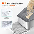 Stainless Steel Litter Box | XXL Deepened 8" Design Enclosed Box - Image 6