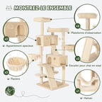 MUTICOR 66 Inches Multi-Level Large Cat Tree Tower - Image 5