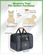 Morpilot Pet Travel Carrier Bag, Soft-Sided Dog Carrier Cat Carrier Pet Carrier - Image 5