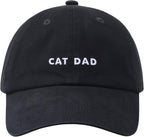 Cat Mom & Dad Hats for Proud Cat Parents | for Men & Women | Embroidered Text by Hatphile