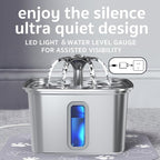Veken Innovation Award Winner Stainless Steel Cat Water Fountain, 108oz/3.2L - Image 4