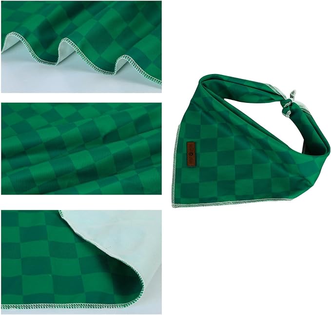 Lionet Paws Christmas Dog Bandana Washable Cotton Borwn Handkerchief Scarf - Image 2