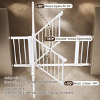Mumeasy 29.6-46" Baby Gate for Stairs, Pressure Mounted Dog Gate for Doorways - Image 7