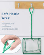 Pawfly Aquarium Fish Net with Braided Metal Handle Square Net with Soft Fine - Image 5
