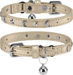 Leather Cat Collars for Boy Girl Cats by DILLYBUD