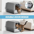 Enclosed Stainless Steel Cat Litter Box - Image 5