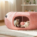 Cat Tunnel Bed with 20 Cat Toys, Collapsible Play Tunnel - Image 3
