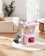 SYANDLVY Small Cat Tree for Indoor Cats Large Adult, Modern House - Image 7