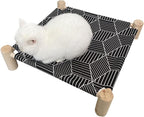 Pozico Cat/Dog Bed Hammock Cat Bed, Wooden Dog Elevated Indoor Outdoor Beds - Image 5