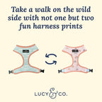 Lucy & Co. in The Clouds, Cute Reversible Dog Harness Walking Halter - Image 3