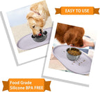 100% Waterproof 1.0" Raised Edge BPA Free Silicone Dog Food Mat, Pet Cat - Image 7