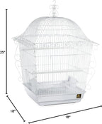 Prevue Pet Products Jumbo Scrollwork Bird Cage 220W White, 18-Inch by 18-Inch - Image 2