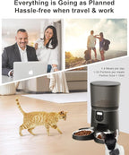 Automatic Cat Feeders for 2Cats, 6L/25cup Automatic Cat Food Dispenser - Image 7
