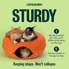 Cattasaurus Peekaboo Cat Cave, Extra Spacious - Image 3