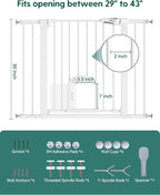 Babelio Baby Gate with Adjustable Cat Door, 29-43" Auto Close Durable Pet door - Image 8