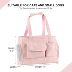 Dog Carrier Purse, Fashion Leather Pet Carrier Bag, Airline Approved Soft Sided - Image 3