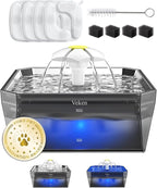 Veken Small Pet-Friendly Cat Water Fountain by Veken