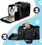 Travel Carrier for Cats, Cat Soft-Sided Carriers Ventilated Breathable Foldable - Image 3