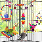 Bird Toys for Conures with Colorful Ladder Hammock Bird Cage Accerious Bird - Image 4