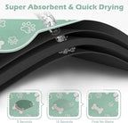 Dog Cat Mat for Food and Water, Rapid Absorbent Pet Feeding Mat, Bone Shaped - Image 2