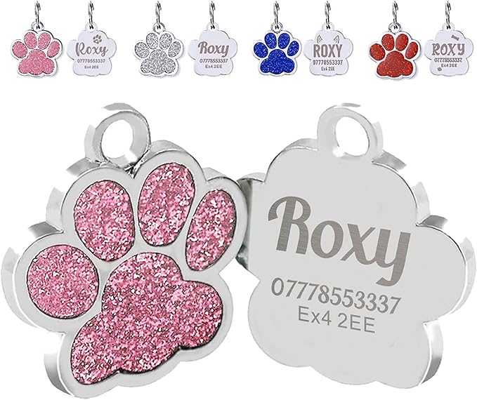 EDSG Cat Dog Tags Personalized for Pets, Dog Name Tags Cat Name ID Tag by EDSG