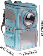 2-in-1 Pet Carrier Backpack for Two Cats or One Dog, Space Capsule Clear Bubble - Image 2