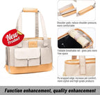 Dog Carrier, Cat Carrier, Pet Carrier, Foldable Waterproof Premium PU Leather - Image 4