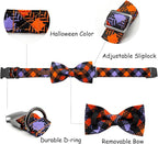 Halloween Dog Collar, Pet Collar Bow Plaid Dog Collars Girl Boy Holiday Pet - Image 2