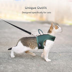 Cat Harness and Leash for Walking Escape Proof Breathable Mesh Fabric, Solid - Image 7