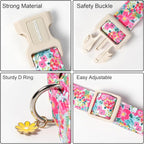 DOGWONG Spring Flower Dog Collar-Cute Floral Daisy Dog Collar, Adjustable Soft - Image 3