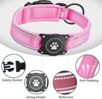 Airtag Dog Collar with Waterproof Air Tag Holder, Luminous Reflective, Soft - Image 4