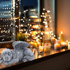 Dog Memorial Stone Resin Statue Pets Sleeping Angel Dog Keepsake Marker Grave - Image 3