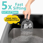 2 Pack Stainless Steel Litter Box | XL Enclosed Cat Litter Boxes - Image 7