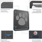 Ownpets Pet Screen Door, Inside Door 8x10x0.4 inch, Lockable Magnetic Flap - Image 2