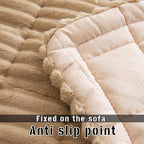 Sofa Cover Fuzzy Couch Cover for Pet, Couch Covers for Dogs Washable Non-Slip - Image 4