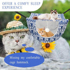 JSPYFITS Cat Cage Hammock with Ball, Double Layer Hanging Adjustable Soft Pet - Image 7