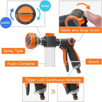 Garden Hose Nozzle, 8 Spray Patterns Dog Wash - Image 2