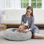 MIXJOY Calming Cat Beds for Indoor Cats, Fluffy Small Cat Cuddler Bed, - Image 8