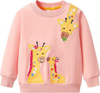 Toddler Baby Girls Cotton Sweater, Long Sleeve Crewneck Sweatshirt Pullover by Unknown