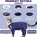 Cat Pajamas for Cats Only, Sticky Hair Cat Clothes, Sphynx Hairless Cats Sweater - Image 3