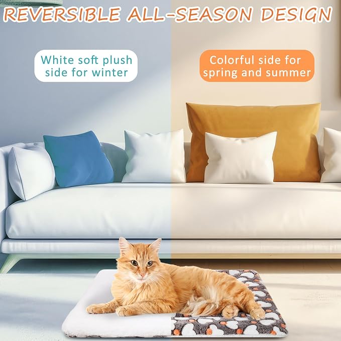 VitalCozy 2 Pack Self Warming Cat Mat Self Heating Pad Bed Reversible Machine - Image 7