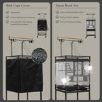 51" Small Bird Cage with Stand, Parakeet Cage, Parrot cage with Parakeet Toys - Image 4