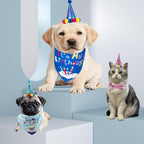 Pet Birthday Party Set, Dogs Bandana and Dog Birthday Hat - Image 5